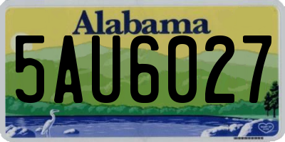 AL license plate 5AU6027
