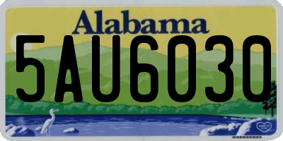AL license plate 5AU6030