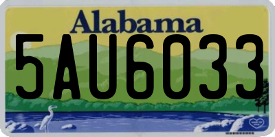 AL license plate 5AU6033
