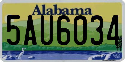 AL license plate 5AU6034