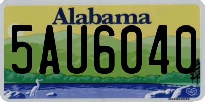 AL license plate 5AU6040