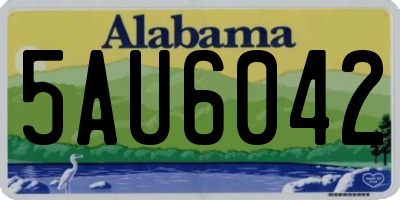 AL license plate 5AU6042