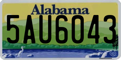 AL license plate 5AU6043