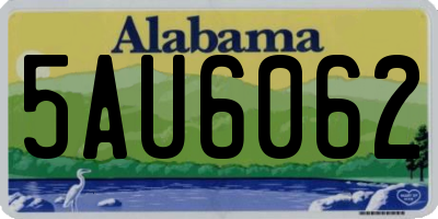 AL license plate 5AU6062