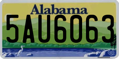 AL license plate 5AU6063