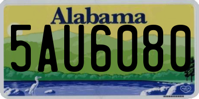 AL license plate 5AU6080