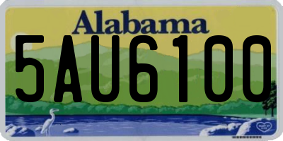 AL license plate 5AU6100