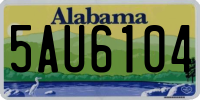 AL license plate 5AU6104