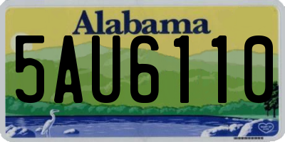 AL license plate 5AU6110