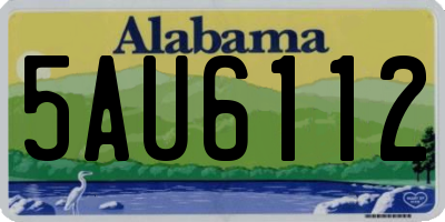 AL license plate 5AU6112