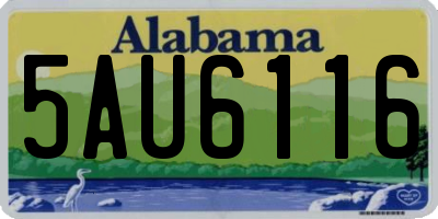 AL license plate 5AU6116