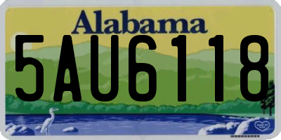 AL license plate 5AU6118