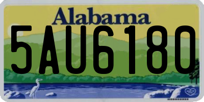 AL license plate 5AU6180