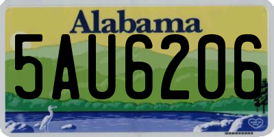 AL license plate 5AU6206