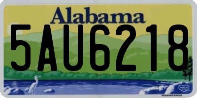 AL license plate 5AU6218