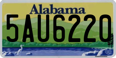 AL license plate 5AU6220
