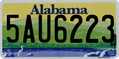 AL license plate 5AU6223