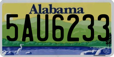 AL license plate 5AU6233