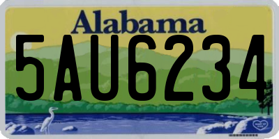 AL license plate 5AU6234