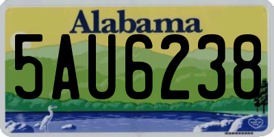 AL license plate 5AU6238