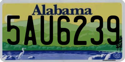 AL license plate 5AU6239