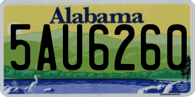 AL license plate 5AU6260