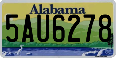 AL license plate 5AU6278