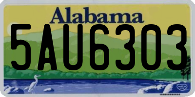 AL license plate 5AU6303