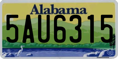 AL license plate 5AU6315