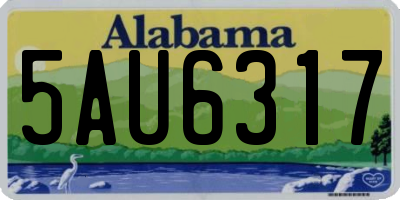 AL license plate 5AU6317