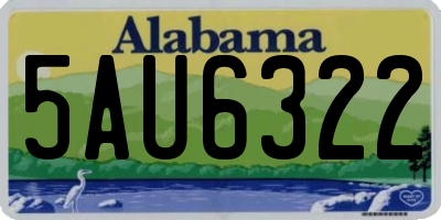 AL license plate 5AU6322