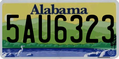 AL license plate 5AU6323