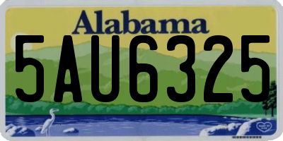 AL license plate 5AU6325