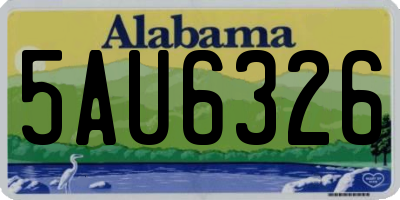 AL license plate 5AU6326