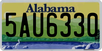 AL license plate 5AU6330