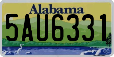 AL license plate 5AU6331