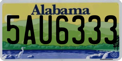 AL license plate 5AU6333