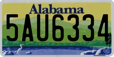 AL license plate 5AU6334