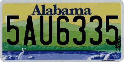 AL license plate 5AU6335