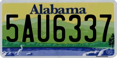 AL license plate 5AU6337
