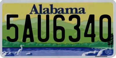 AL license plate 5AU6340