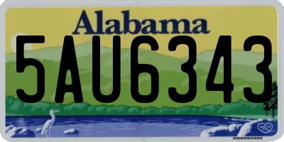 AL license plate 5AU6343