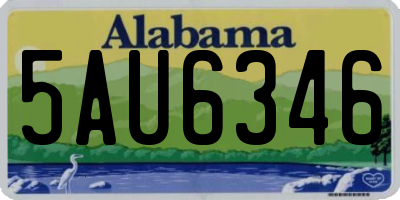 AL license plate 5AU6346