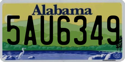 AL license plate 5AU6349