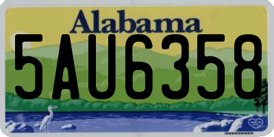 AL license plate 5AU6358