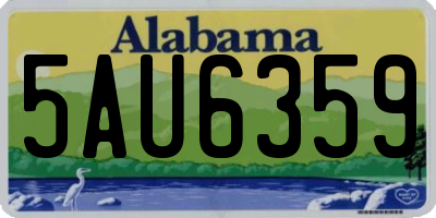 AL license plate 5AU6359