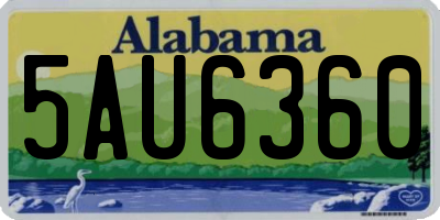 AL license plate 5AU6360