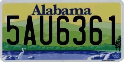 AL license plate 5AU6361