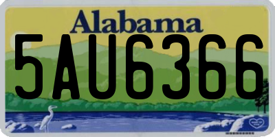 AL license plate 5AU6366