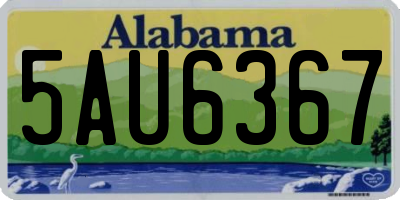 AL license plate 5AU6367